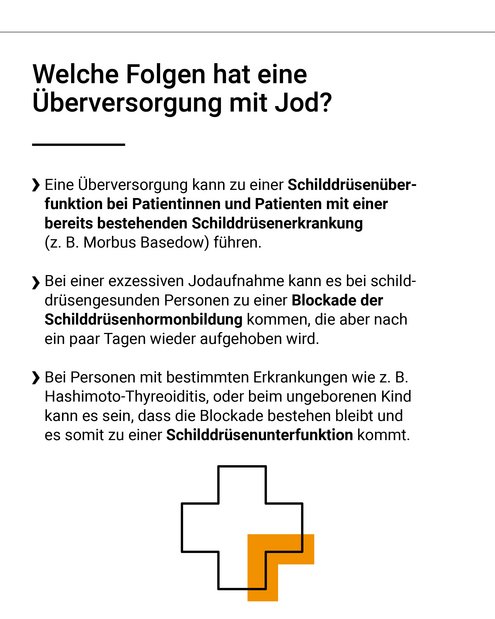 Eine Überversorgung beeinträchtigt die Schilddrüsenfunktion.