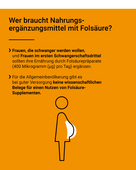 Frauen, die schwanger werden wollen oder im ersten Schwangerschaftsdrittel sind, sollten Folsäurepräparate einnehmen.
