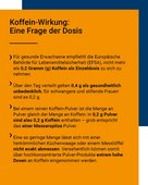 Es hängt von der Dosis ab, ob Koffein verträglich oder giftig wirkt.