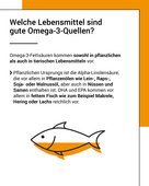 Omega-3-Fettsäuren kommen in pflanzlichen und tierischen Lebensmitteln vor.