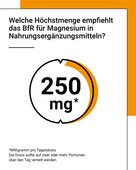 Höchstmengenempfehlung für Magnesium: 250 mg pro Tagesdosis