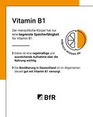 Vitamin B1-Versorgung in Deutschland im Allgemeinen gut.